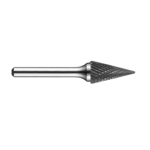 Miranda tungsten carbide cone radius rotary burr, standard cut