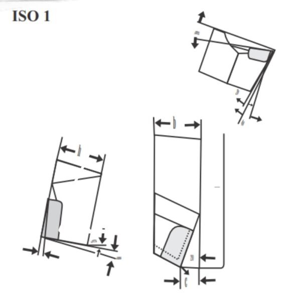 Miranda tungsten carbide tipped tool, ISO No. 110, 10x10mm, P30 grade