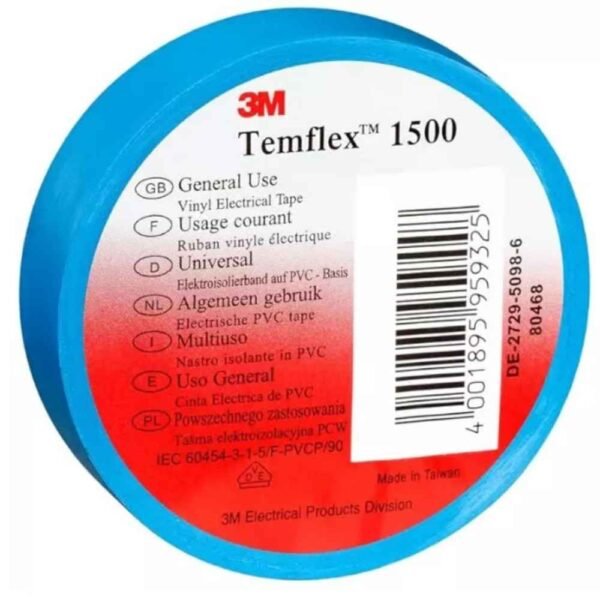 3M Temflex blue PVC electrical insulation tape 19mm x 9m