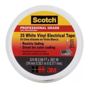 3M Scotch 35 white PVC electrical tape 19mm x 20.11m