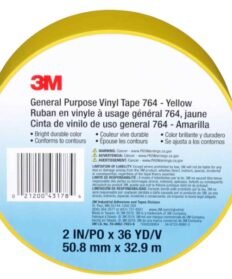 3M Yellow Tape 48mm x 33m 764 Pack of 1
