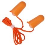 3M PVC PU Foam Orange Hearing Protection Earplug with Cord 1110 Pack of 120