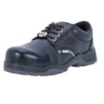 Acme Agile Black Low-Cut Ankle Full-Grain Leather Industrial Safety Shoe with Steel Toe Cap