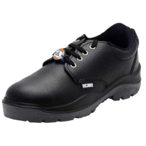 Acme Lithium Ssteele Black Low-Cut Ankle Full-Grain Leather Protective Shoe with Steel Toe Cap