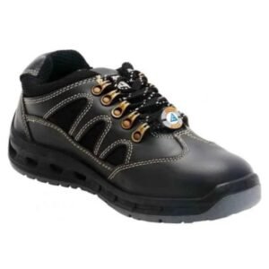 Acme Blitz Rushh Black Low-Cut Ankle Full-Grain Leather Protective Shoe with Steel Toe Cap