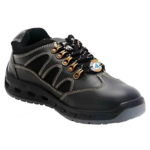Acme Blitz Rushh Black Low-Cut Ankle Full-Grain Leather Protective Shoe with Steel Toe Cap