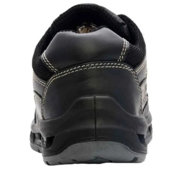 Acme Blitz Rushh Black Low-Cut Ankle Full-Grain Leather Protective Shoe with Steel Toe Cap