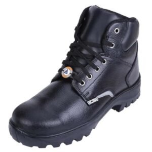 Acme Rocky Ultra Swelter Black High-Cut Ankle Full-Grain Leather Protective Shoe with Composite Toe Cap