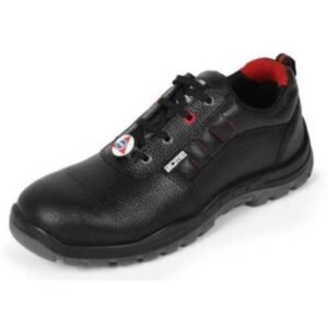 Acme Stellar Black Low-Cut Ankle Full-Grain Leather Industrial Safety Shoe with Steel Toe Cap