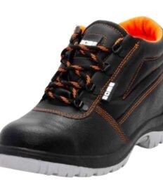 Acme Tigua Gripp Black High-Cut Ankle Full-Grain Leather Protective Shoe with Steel Toe Cap