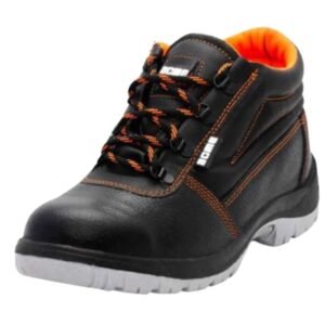Acme Tigua Gripp Black High-Cut Ankle Full-Grain Leather Protective Shoe with Steel Toe Cap