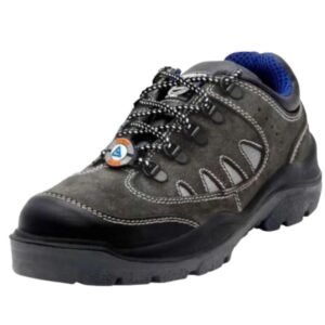 Acme Titanium Ssteele Grey Low-Cut Ankle Full-Grain Leather Protective Shoe with Steel Toe Cap