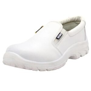 Acme Toxin Croma White Low-Cut Ankle Full-Grain Leather Protective Shoe with Steel Toe Cap