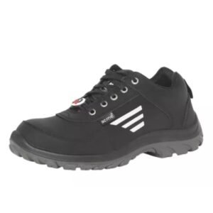 Acme Triton Croma Black Low-Cut Ankle Microfibre Protective Shoe with Steel Toe Cap