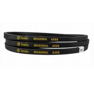 Fenner Speciality Belt Hexagonal Belts AA72 double sided classic V-belt for serpentine industrial drive systems.