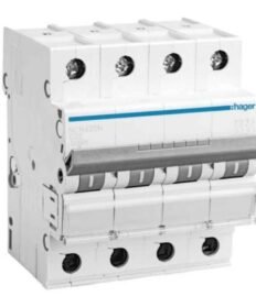 Hager 25A 4P C-Curve h3 MCB NCN425N – 4 Pole Miniature Circuit Breaker