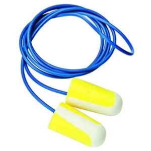 Honeywell Bilsom 304L PU Foam Corded White Yellow Hearing Protection Earplug Pack of 100