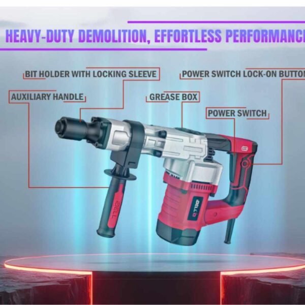 iBELL DH20-45 1500W 6.8kg Demolition Hammer with Anti Vibration Handle