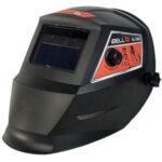 iBELL Large Red Viewing Solar and Battery Powered Auto Darkening Welding Helmet