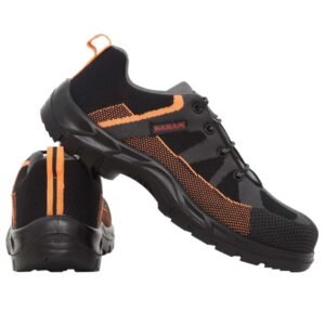 Karam Flytex FS 210 Flyknit Mesh Orange Black Sport Safety Shoes Size 9