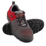 Karam Flytex FS 213 Flyknit Mesh Grey Red Sport Safety Shoes Size 11