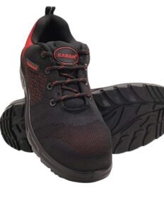 Karam Flytex FS 202 Flyknit Mesh Black Red Sport Safety Shoes Size 6