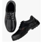 karam-fs-02-steel-toe-cap-black-coloured-industrial-safety-shoes-top-view