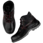 karam-fs-21-steel-toe-cap-black-coloured-industrial-safety-shoes-top-view