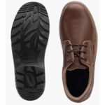 karam-fs-61-steel-toe-cap-brown-coloured-industrial-safety-shoes-top-view