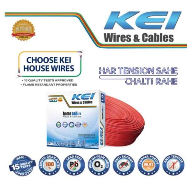kei-1-sqmm-1-core-homecab-fr-red-copper-pvc-insulated-unsheathed-multistrand-flexible-cable-length-90-m (2) KEI Homecab 1 sqmm 1 Core FR Copper PVC Red Unsheathed Flexible Cable 90m