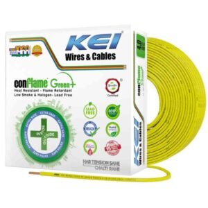 KEI Conflame Green Plus 4 sqmm 1 Core FRLSH Copper House Wire 90m