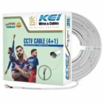 KEI Copper PVC White 4 Plus 1 RG59 CCTV Camera Cable 90m
