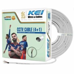 KEI Copper PVC White 4 Plus 1 RG59 CCTV Camera Cable 90m