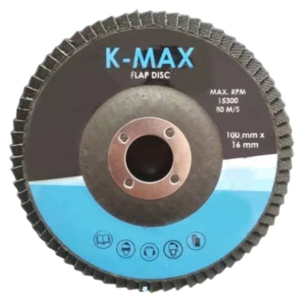 KOVAX K-Max Aluminium Oxide Flap Disc 100x16mm 36 Grit Pack of 25
