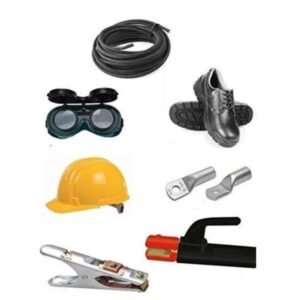Krost Complete Welding Kit Medium with Cable Holder Clamp Goggles Helmet and Shoes
