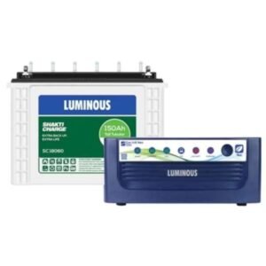 Alt Text Luminous Eco Volt Neo 1050 900VA Sine Wave Inverter and 150Ah Tall Tubular Battery Power Backup Combo