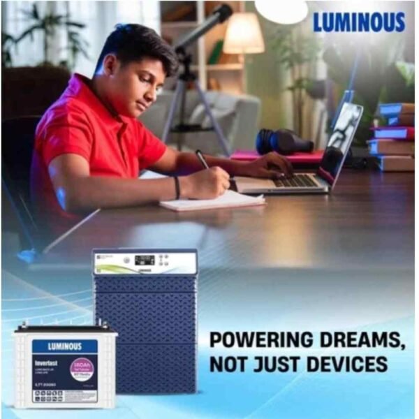 Luminous HKVA Optimus 4500+ 4000VA 12V Pure Sine Wave Inverter with Inverlast ILTT 20060 160Ah Tall Tubular 4 Batteries Combo for home power backup