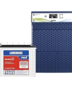 Luminous HKVA Optimus 4500+ 4000VA 12V Pure Sine Wave Inverter with Red Charge RC 25000 PRO 200Ah Tall Tubular 4 Batteries Combo for home power backup