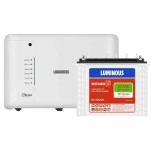 Luminous i Con 1100 900VA 12V Pure Sine Wave Inverter with Red Charge RC 18000 150Ah Tall Tubular Battery Combo for home power backup