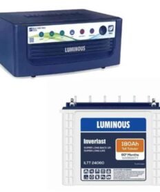 Luminous Inverlast 180Ah Tubular Battery and Eco Volt Neo 1050 900VA Sine Wave Inverter Combo