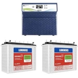 Luminous Optimus 2300 2000VA 24V Pure Sine Wave Inverter with 2x RC18000 150Ah Tall Tubular Battery Combo