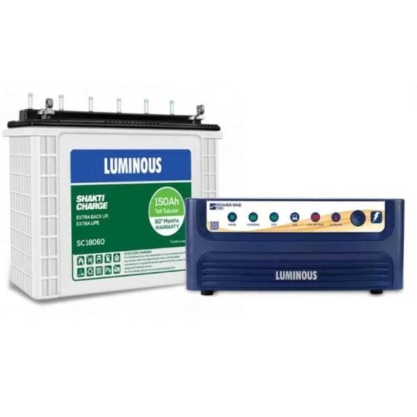 Luminous Power Sine 1100 900VA Pure Sine Wave Inverter and SC 18060 150Ah Battery Combo – Power Backup Combo