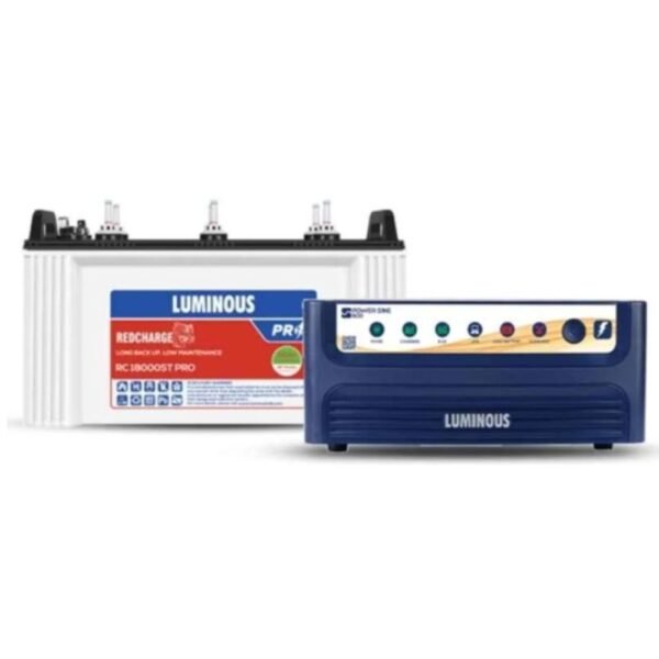 Luminous Power Sine 800 700VA 12V Inverter and Red Charge RC 18000 ST PRO 150Ah Short Tubular Battery Combo – Power Backup Combo