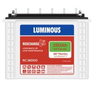Luminous RC 18000 150Ah Tall Tubular Inverter Battery – Home Inverter Battery