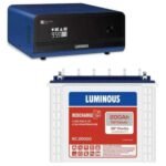 Luminous Zelio+ 1100 900VA Pure Sine Wave Inverter with Redcharge RC25000 200Ah Tall Tubular Battery Combo