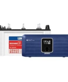 Luminous Zolt 1100 900VA 12V Pure Sine Wave Inverter with Red Charge RC 16000 135Ah Short Tubular Battery Combo for home power backup
