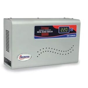 Alt Text Microtek EM 4160+ Metallic Grey Voltage Stabilizer for Up to 1.5 Ton Air Conditioner