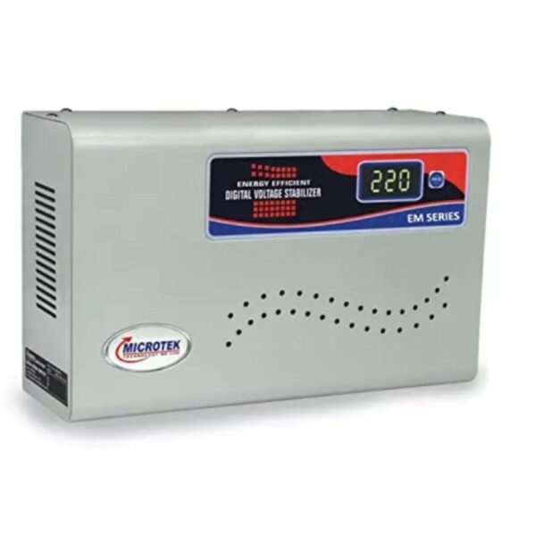 Alt Text Microtek EM 4160+ Metallic Grey Voltage Stabilizer for Up to 1.5 Ton Air Conditioner