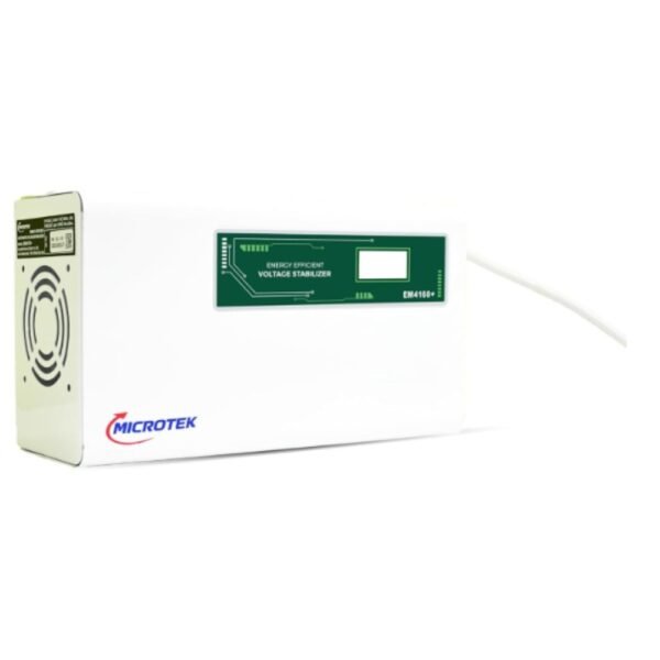Alt Text Microtek EM 4160+ Metallic Grey Voltage Stabilizer for Up to 1.5 Ton Air Conditioner