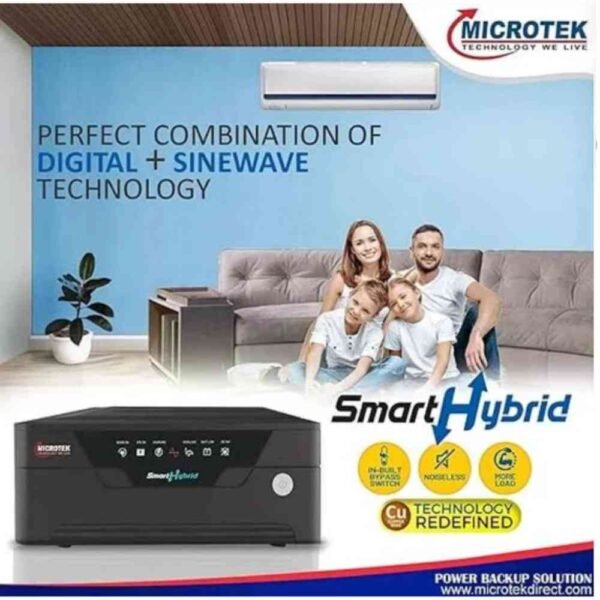 Microtek Smart Hybrid 1075 950VA 12V Digital and Sine Wave Inverter – Home and Office UPS